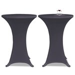 vidaXL Housse de table extensible 80 cm 2 Pièces Anthracite