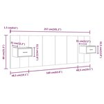 vidaXL Tête de lit avec armoires Blanc Bois d’ingénierie