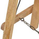 vidaXL Lampadaire Blanc E27 Bois de manguier massif