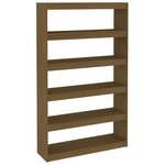 vidaXL Bibliothèque/Séparateur de pièce Marron miel 100x30x167 5cm Pin