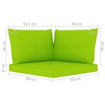vidaXL Salon de jardin 9 Pièces avec coussins Vert vif