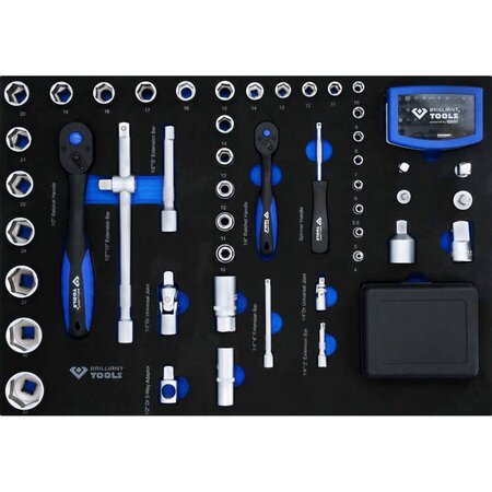 Brilliant tools ensemble d'outils à douille 79 pièces
