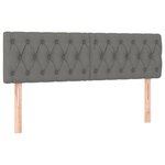 vidaXL Lit à sommier tapissier avec matelas Gris foncé 160x200cm Tissu