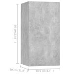 vidaXL Ensemble de meuble TV 4 Pièces Gris béton Aggloméré