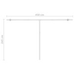 vidaXL Auvent manuel rétractable sur pied 400x350 cm Crème