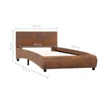 vidaXL Cadre de lit Marron Similicuir 100 x 200 cm