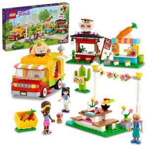 Lego 41701 friends le marché de street food avec jouet camion tacos et bar a jus idée de cadeau créatif pour enfants +6 ans