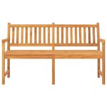 vidaXL Banc de jardin 3 places avec table 150 cm Bois de teck massif