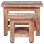 vidaXL Tables gigognes 2 Pièces Bois de récupération massif