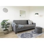 House Nordic Pouf Arya avec rangement Gris foncé