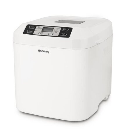 H.KOENIG BAKE320 - Machine à pain - 12 programmes - 3 niveaux de cuisson - 550W - 2 tailles: 650 ou 800g - Ecran LCD