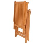vidaXL Salon de jardin 5 Pièces Bois de teck massif