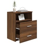 vidaXL Tables de chevet 2 Pièces Chêne marron 50x32x60 cm
