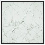 vidaXL Table basse Noir avec verre marbre blanc 90x90x50 cm