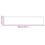 vidaXL Tapis de couloir aspect sisal argenté 80x400 cm