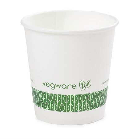 Gobelet espresso compostable 113 ml - lot de 1000 - vegware -  - acide polyactique (pla) x62mm