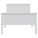 vidaXL Cadre de lit Blanc Bois de pin massif 100x200 cm