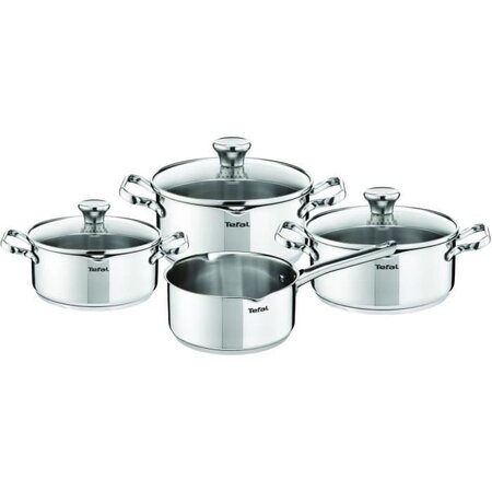 Tefal a705a835 batterie de cuisine 7 pièces duetto - tous feux dont induction - manches fixes -- inox