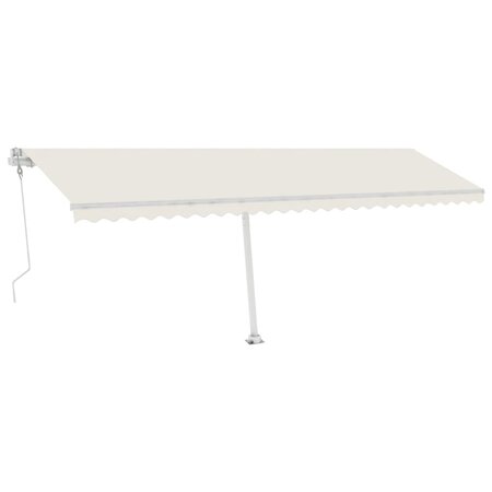 vidaXL Auvent automatique avec capteur de vent et LED 600x350 cm Crème