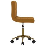 vidaXL Chaises pivotantes à manger lot de 2 marron velours