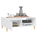 vidaXL Table basse Blanc 90x60x35 cm Aggloméré