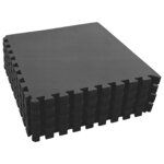 vidaXL Tapis de sol 24 Pièces 8 64㎡ Mousse EVA Noir