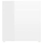 vidaXL Meuble TV Blanc brillant 107x35x37 cm Aggloméré