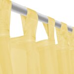 vidaXL Rideau occultant 2 Pièces Voile 140 x 175 cm Jaune