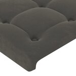 vidaXL Tête de lit à LED Gris foncé 163x16x78/88 cm Velours