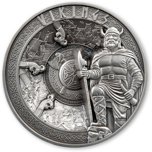 Pièce de monnaie en Argent 25 Dollars g 1000 (1 Kg) Millésime 2023 Multiple Layer VIKINGS