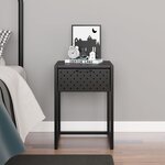 vidaXL Table de chevet Anthracite 38x35x54 cm Acier