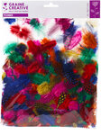 Plumes pintades colorées 12 5cm