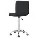 vidaXL Chaises pivotantes à manger lot de 4 Noir Tissu