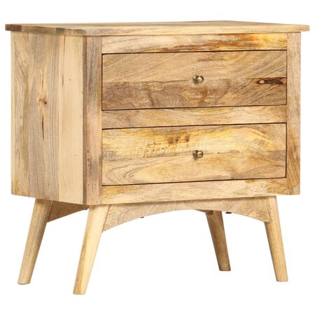 vidaXL Table de chevet 65 x 35 x 60 cm Bois de manguier massif
