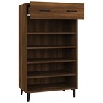 vidaXL Meuble à chaussures Chêne marron 60x35x105 cm Bois d'ingénierie