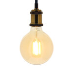 Ampoule led déco globe (g125) / vintage au verre ambré  culot e27  7w cons. (50w eq.)  638 lumens  lumière blanc chaud