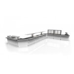 Buffet de service chaud cuve en verre - 1300x700 mm - sayl -  -