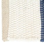 vidaXL Napperons 6 Pièces Chindi Bande Bleu et blanc 30 x 45 cm
