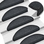 vidaXL Tapis d'escalier 15 Pièces Anthracite 56x17x3 cm