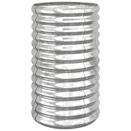 vidaXL Jardinière de jardin Acier enduit de poudre 40x40x68 cm Argenté