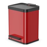 Hailo poubelle à pédale oko duo plus taille m 2x9 l rouge 0622-240