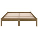vidaXL Cadre de lit Marron miel Bois massif 180x200 cm Super King