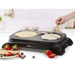 Domo crêpière double do8715p 1000 w noir