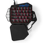 Clavier de Jeu à une Seule Main | Éclairage RVB | 33 touches programmables