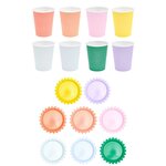 Kit vaisselle jetable multicolore