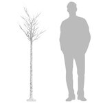 vidaXL Sapin de Noël 200 LED blanc chaud Saule 2 2 m Int/Ext
