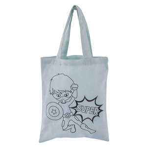 Sac en coton avec impression  bleu clair  20x25cm  1 pce.
