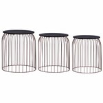 vidaXL Tables basses 3 Pièces Cuivre