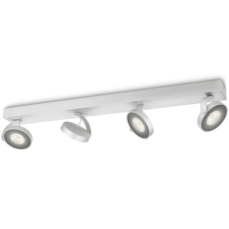 Philips myliving plafonnier led "clockwork" 4 x 4 5 w argenté