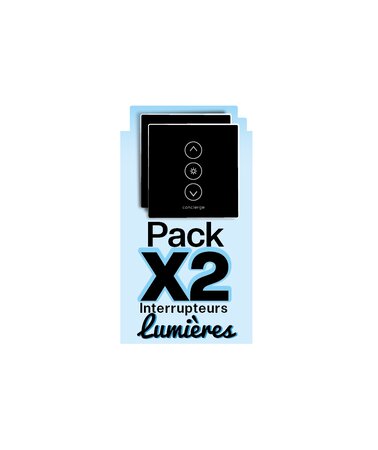 2x concierge versailles "black edition" - interrupteur-variateur connecté au wi-fi (pilotage des lumières)